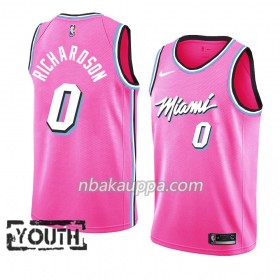 Miami Heat Josh Richardson 0 2018-19 Nike Vaaleanpunainen Pelipaidat Swingman - Lasten